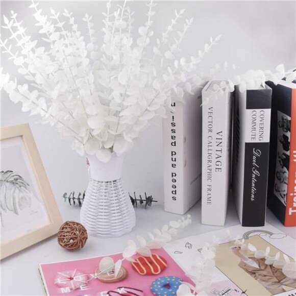 36 Pcs White Eucalyptus Stems Artificial Eucalyptus Leaves Decor Eucalyptus - Picture 6 of 8